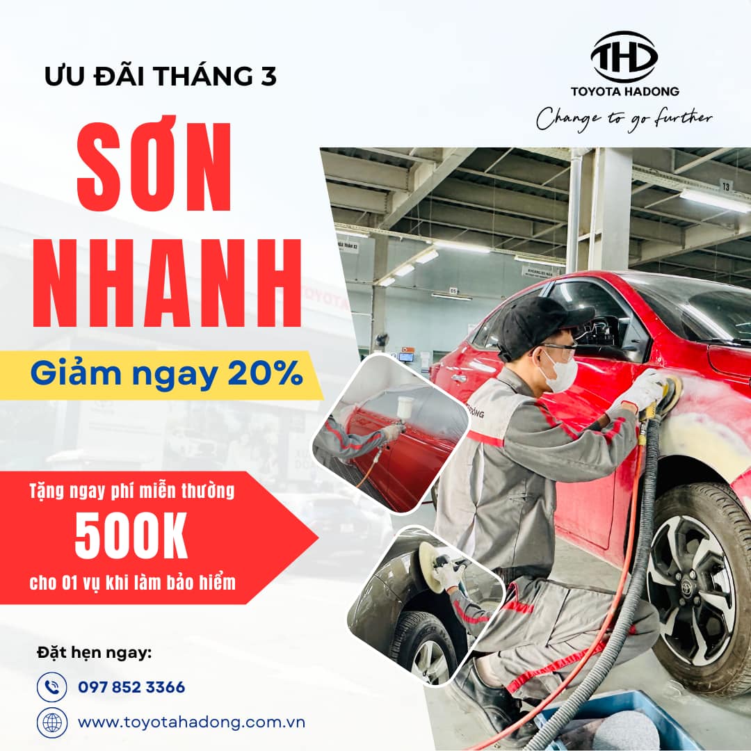 TẶNG PHÍ MIỄN THƯỜNG 01 VỤ TRỊ GIÁ 500K & 20% ƯU ĐÃI SƠN NHANH